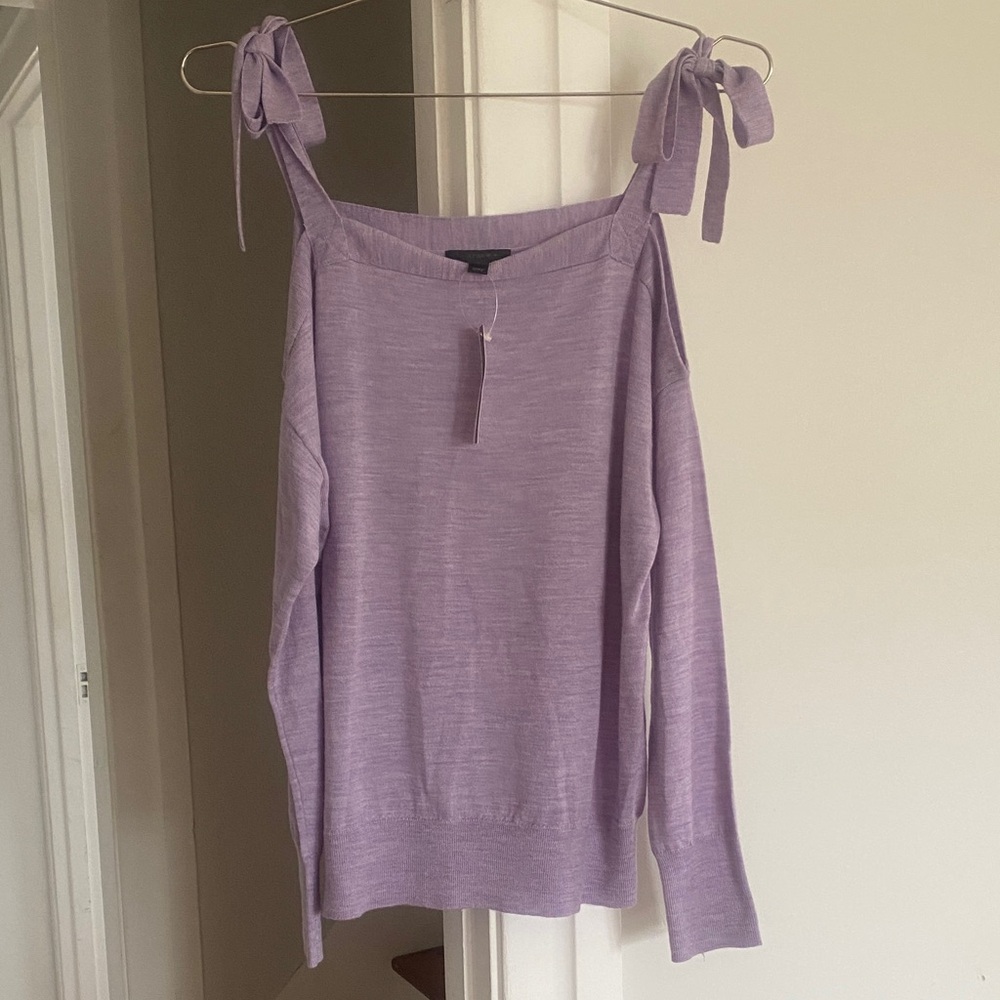 J. Crew Merino Wool Sweater NWT Cold Shoulder Knit (S)